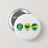 FriedensLiebe-Beifall-Grün/Gelb Button (Vorne & Hinten)