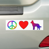 FriedensLiebe-Belgier Malinois Autoaufkleber (Auf Auto)