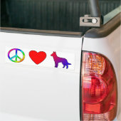 FriedensLiebe-Belgier Malinois Autoaufkleber (Auf Lkw)