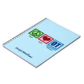 FriedensLiebe-Beschäftigungstherapie-Gewohnheit OT Notizblock (Linke Seite)