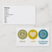 FriedensLiebe-Beschäftigungstherapie Visitenkarte (Vorne/Hinten)