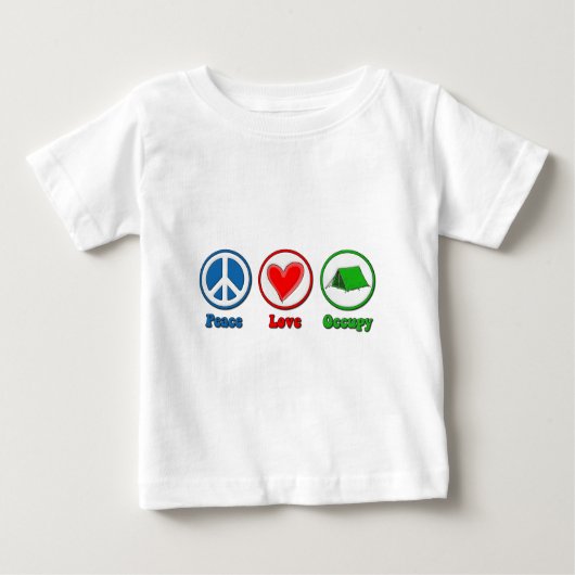 FriedensLiebe besetzen Baby T-shirt (Vorderseite)