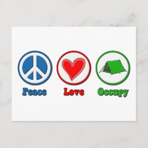 FriedensLiebe besetzen Postkarte