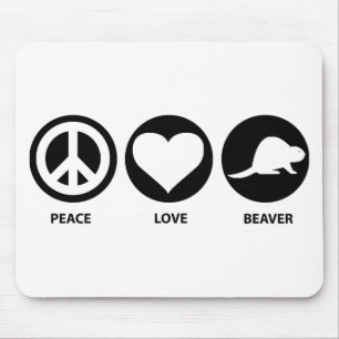 FriedensLiebe-Biber Mousepad