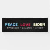 FRIEDENSLIEBE BIDEN Stärkere intelligentere Kinder Banner (Horizontal)