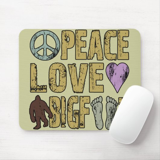 FriedensLiebe Bigfoot Mousepad (Mit Mouse)
