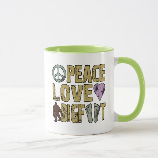 FriedensLiebe Bigfoot Tasse (Rechts)