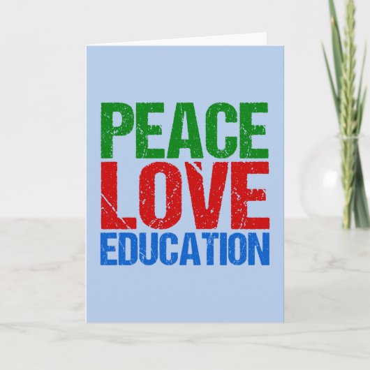 FriedensLiebe-Bildung Feiertagskarte (Vorderseite)