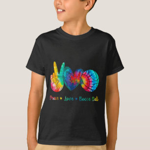 Friedensliebe Boccia-Kugel Krawatte Design T-Shirt