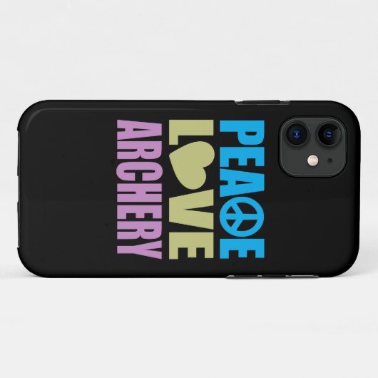 FriedensLiebe-Bogenschießen Case-Mate iPhone Hülle (Rückseite (Horizontal))