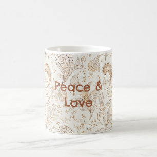 Friedensliebe Bohemian Hippie Sechziger Jahre Pais Kaffeetasse