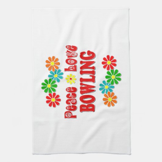 FriedensLiebe-Bowling Handtuch (Vertikal)