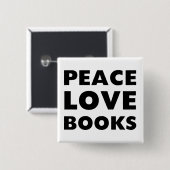 FriedensLiebe-Bücher Button (Vorne & Hinten)