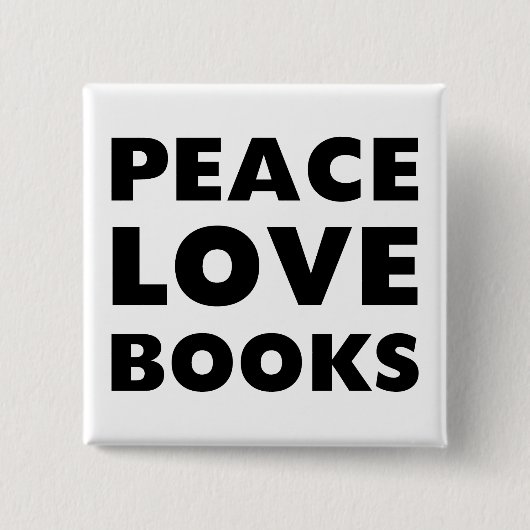 FriedensLiebe-Bücher Button (Vorderseite)
