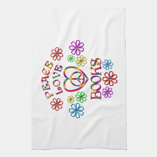 FriedensLiebe-Bücher Handtuch (Vertikal)