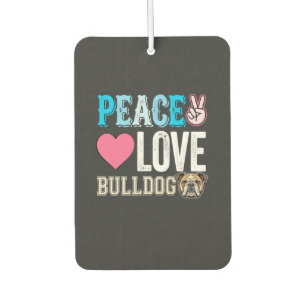 Friedensliebe Bulldogge Vektor Autolufterfrischer