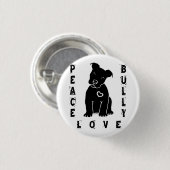 FriedensLiebe Bully© Knopf Button (Vorne & Hinten)