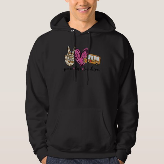 Friedensliebe Busfahrer Schulbus Busfahrer Hoodie (Vorderseite)