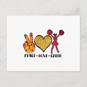 Friedensliebe Cheer Cooles T Shirt Postkarte