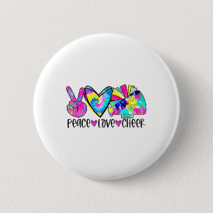 Friedensliebe Cheer-Shirt Tie Dye Cheerleading Che Button