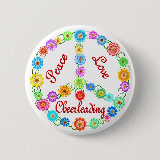 FriedensLiebe Cheerleading Button (Vorderseite)