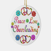 FRIEDENSLiebe CHEERLEADING Keramik Ornament (Rechts)