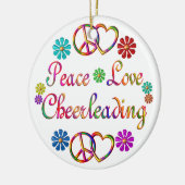 FRIEDENSLiebe CHEERLEADING Keramik Ornament (Links)
