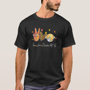 Friedensliebe Chicken Pot Pie Halloween Erntedankf T-Shirt