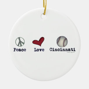 FriedensLiebe-Cincinnati-Weihnachtsverzierung Keramikornament