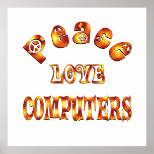 FRIEDENSLiebe-COMPUTER Poster