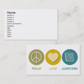 FriedensLiebe-Computer Visitenkarte (Vorne/Hinten)