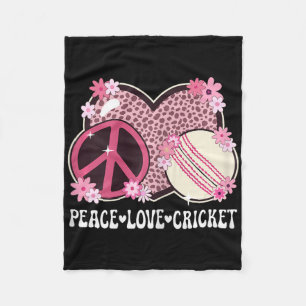 Friedensliebe Cricket Liebhaber Outfit Gepard Druc Fleecedecke