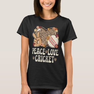 Friedensliebe Cricket Liebhaber Outfit Gepard Druc T-Shirt