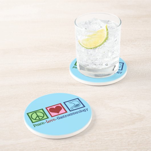 FriedensLiebe-Darmleiden Getränkeuntersetzer (Seite)