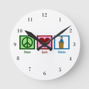 FriedensLiebe-Debatte Runde Wanduhr