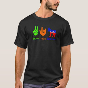 Friedensliebe Demokrat Esel Zwischenwahl Politik T-Shirt