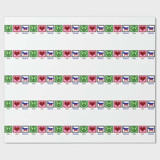 FriedensLiebe Demokrat Geschenkpapier (Flach)