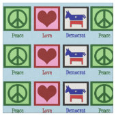 FriedensLiebe Demokrat Stoff (Nahaufnahme)