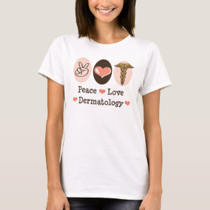 FriedensLiebe-Dermatologie-Behälter-Spitze T-Shirt