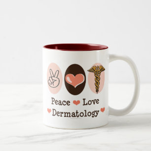 FriedensLiebe-Dermatologie-Tasse Zweifarbige Tasse
