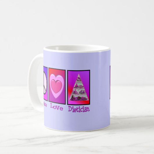 FriedensLiebe-Diätetiker Kaffeetasse (Vorderseite Links)