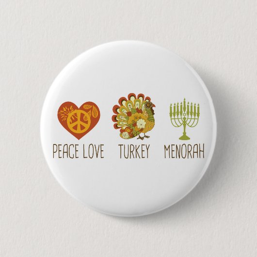 FriedensLiebe die Türkei Menorah Button (Vorderseite)