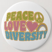 FRIEDENSLiebe-DIVERSITY-Knopf - kolossal Button (Vorderseite)