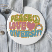 FRIEDENSLiebe-DIVERSITY-Knopf - kolossal Button (Beispiel)