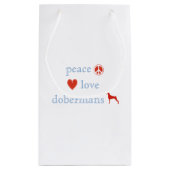 FriedensLiebe-Dobermann Kleine Geschenktüte (Rückseite)