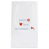 FriedensLiebe-Dobermann Kleine Geschenktüte (Vorderseite)