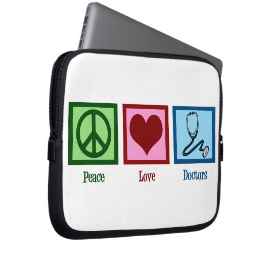 FriedensLiebe-Doktoren Laptopschutzhülle (Vorne Rechts)