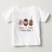 FriedensLiebe-doppelter Bass-Baby-T - Shirt (Vorderseite)