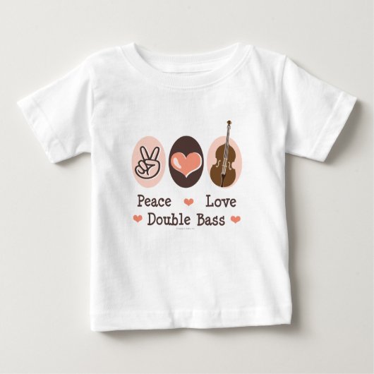 FriedensLiebe-doppelter Bass-Baby-T - Shirt (Vorderseite)