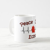 FriedensLiebe-Echo-Kaffee-Tasse Kaffeetasse (Vorderseite Links)